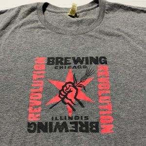 Revolution brewing Company Chicago Illinois t-shirt xl Gray